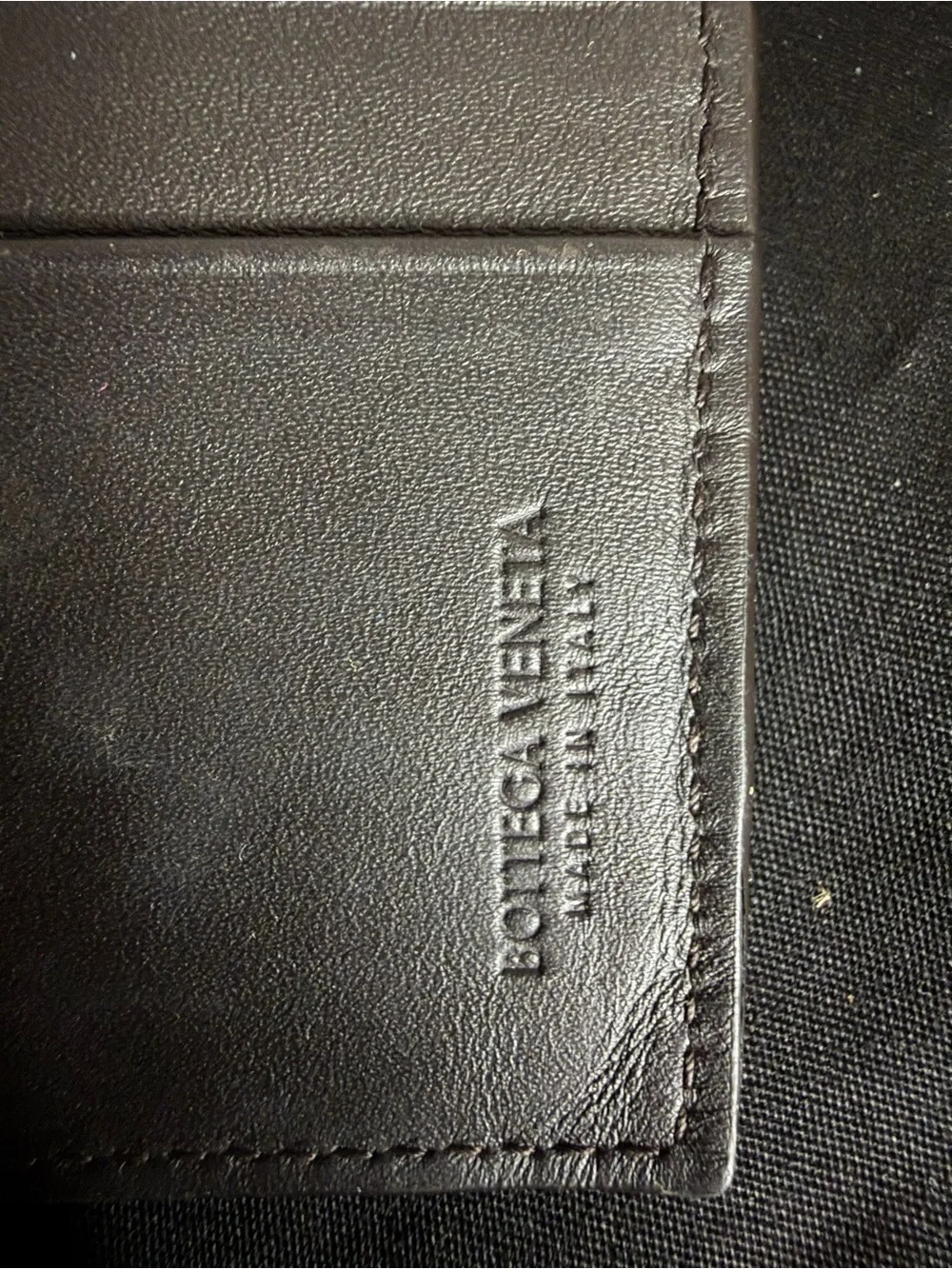 Authentic Bottega Veneta Intrecciato Bifold Wallet Dark Brown